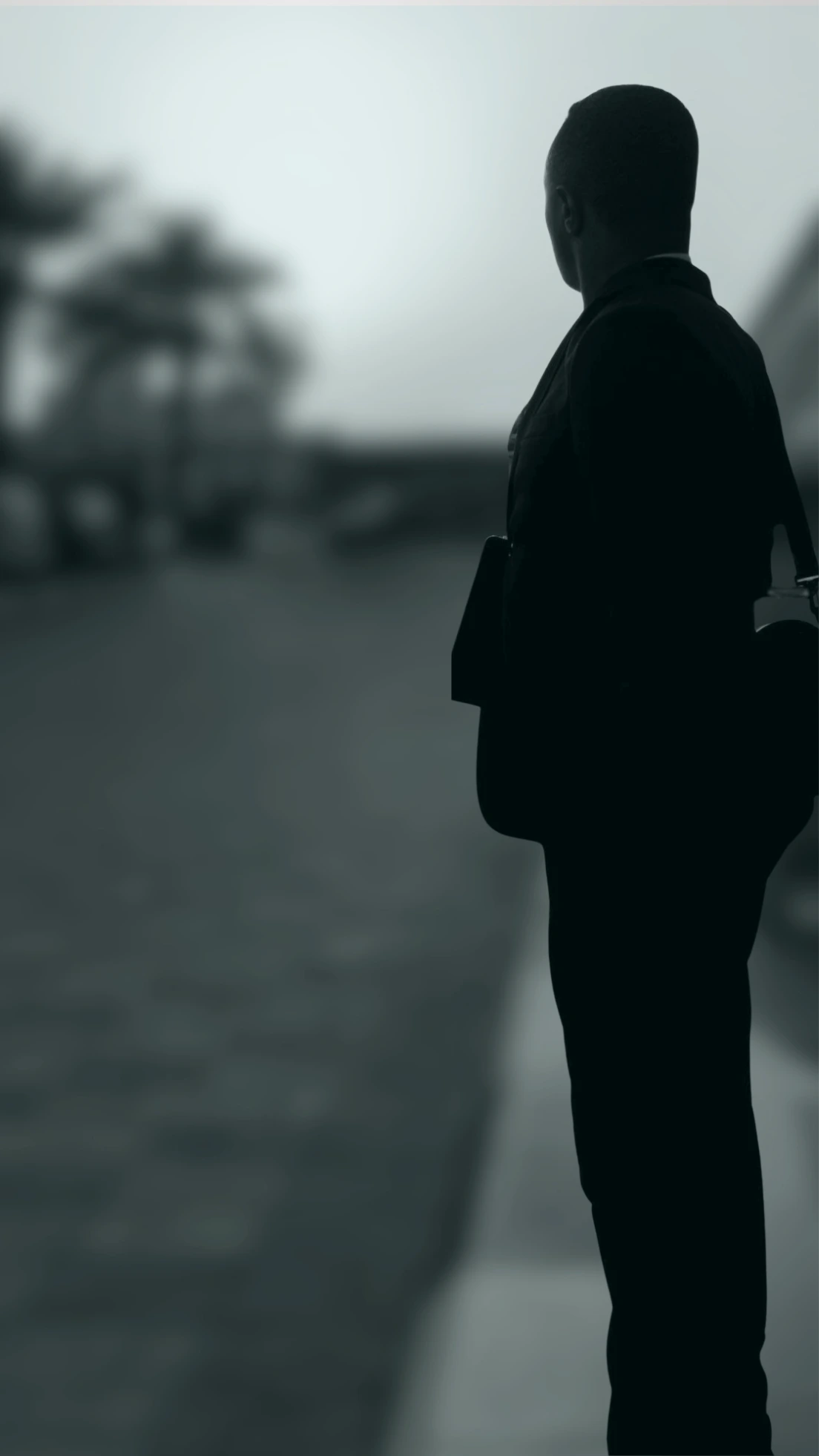 Hassan Zarroug at sunset, looking out over the city